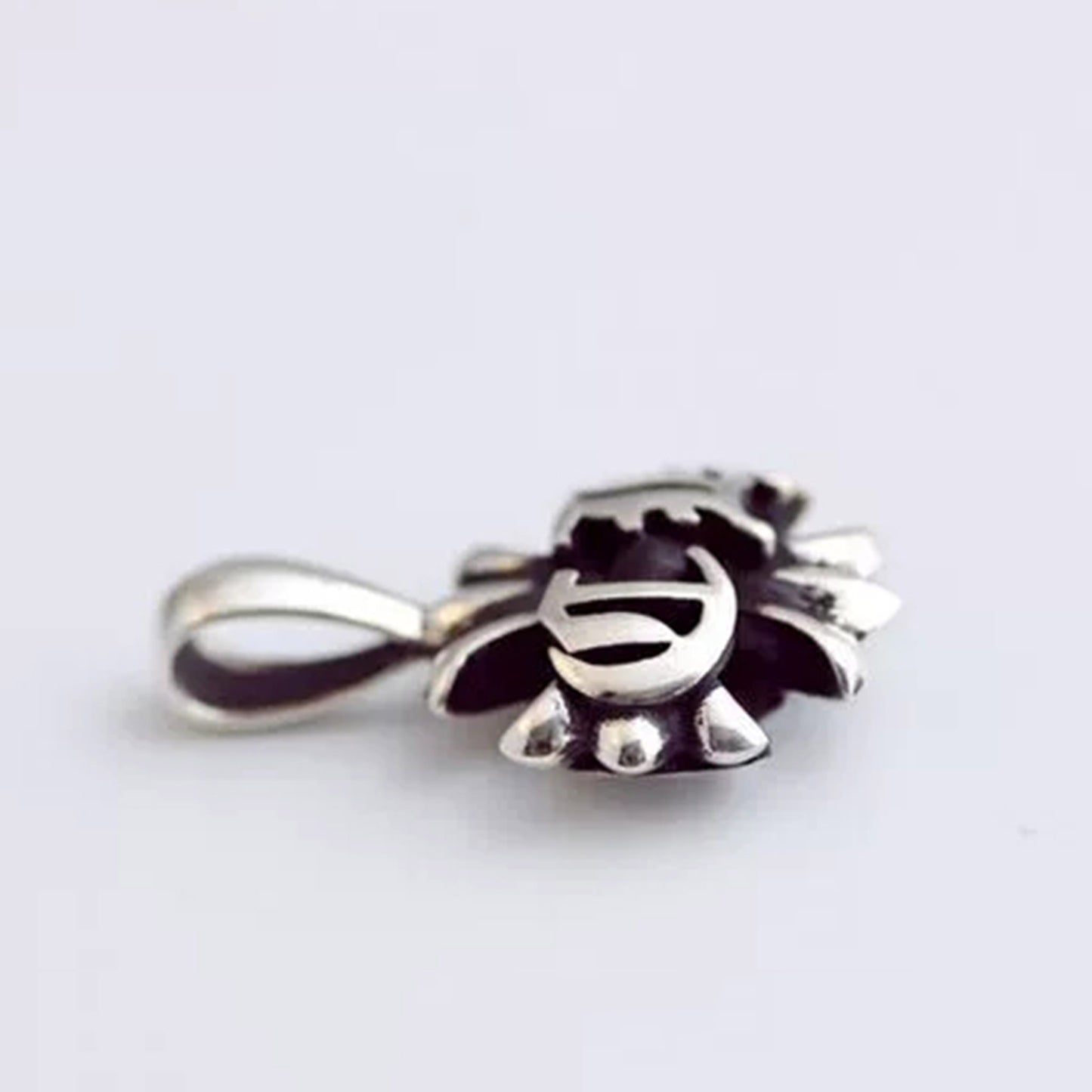 Chrome Hearts Style Letter Pendant, Sterling Gothic Cross Alphabet Pendant, Silver Charm Rolo Chain Necklace