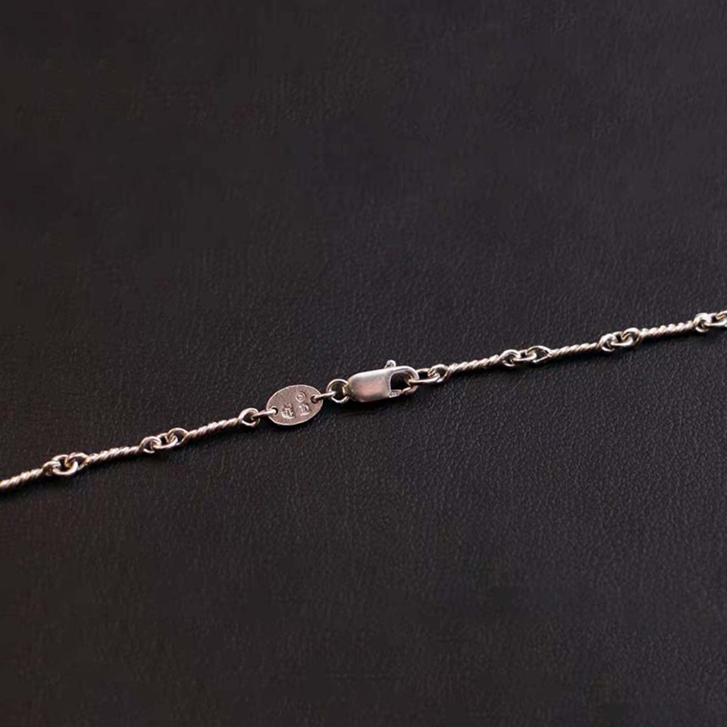 Sterling Silver Twisted Necklace, 3mm Chain Necklace