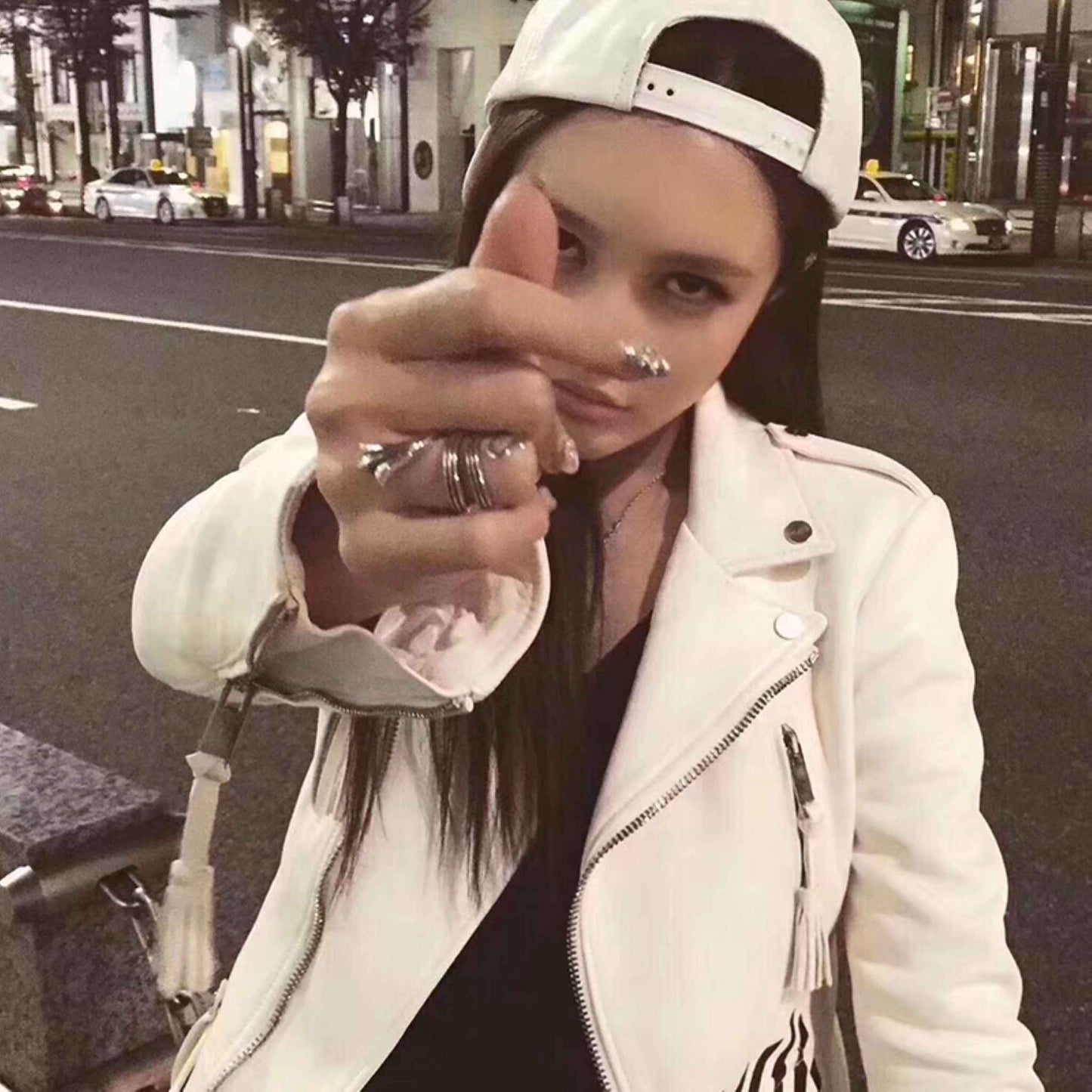 925 Silver Flower Tail Snake Shape Cross Ring, Chrome Hearts Punk Statement Ring for Couples