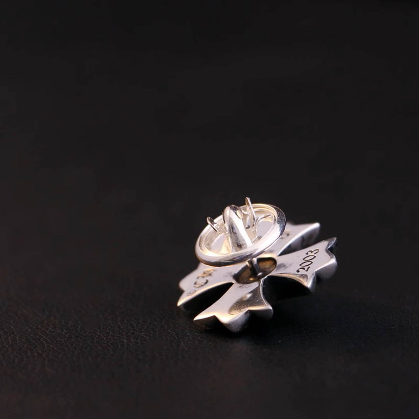 Chrome Hearts Gothic Cross Brooch Pin, Punk Statement Sterling Silver Accessories