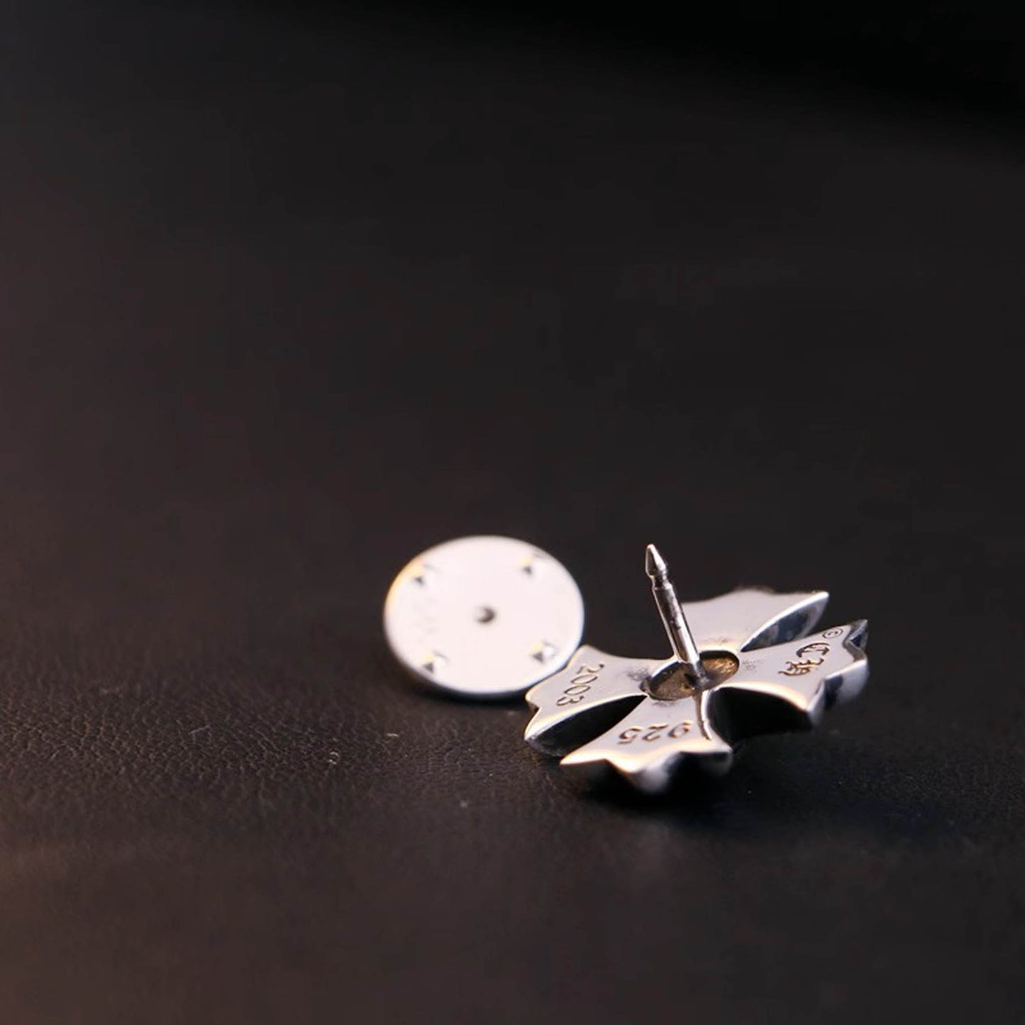 Chrome Hearts Gothic Cross Brooch Pin, Punk Statement Sterling Silver Accessories