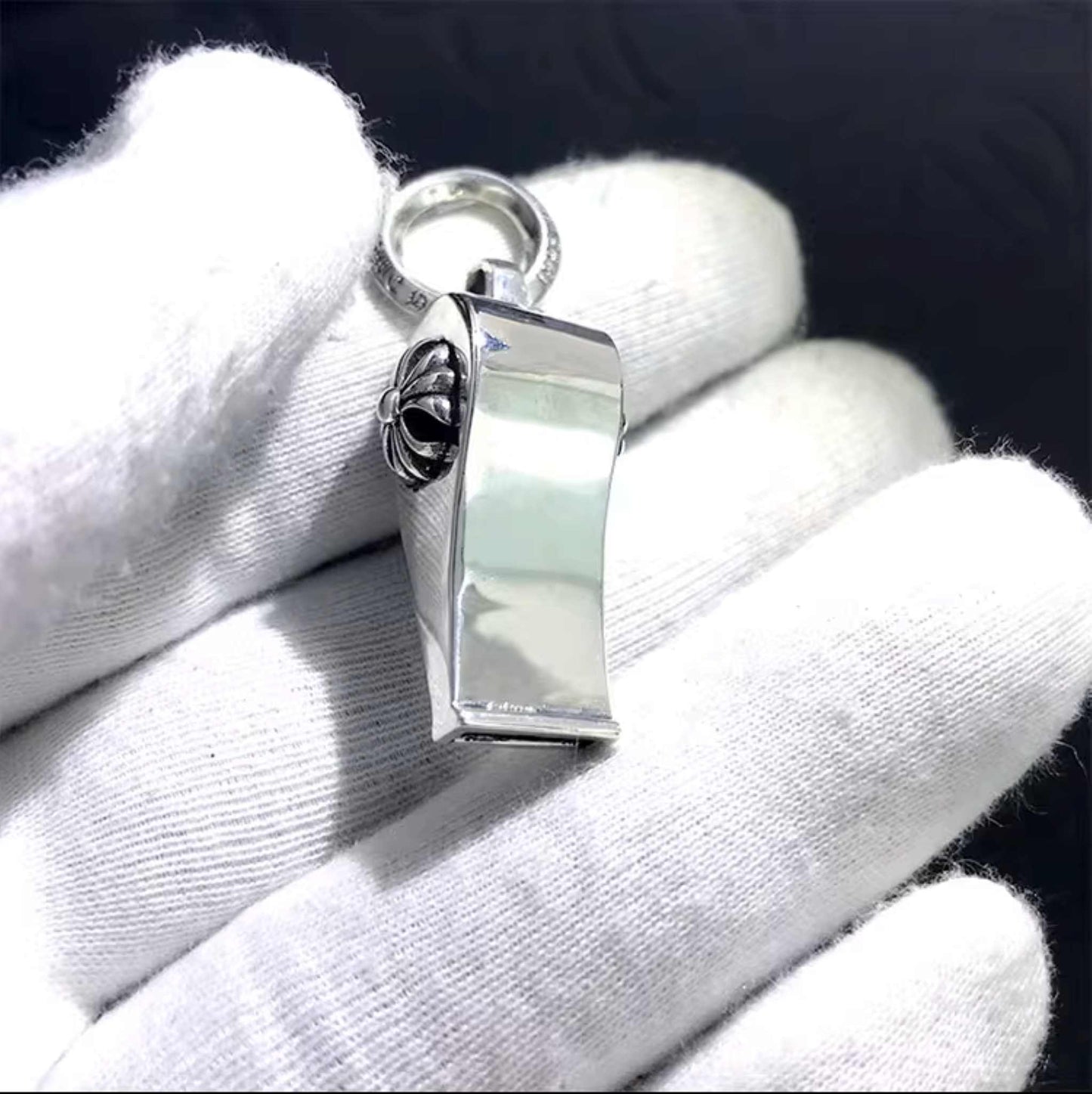 Chrome Hearts Gothic Cross & Dagger Whistle Pendants, 925 Silver Punk Statement Charms