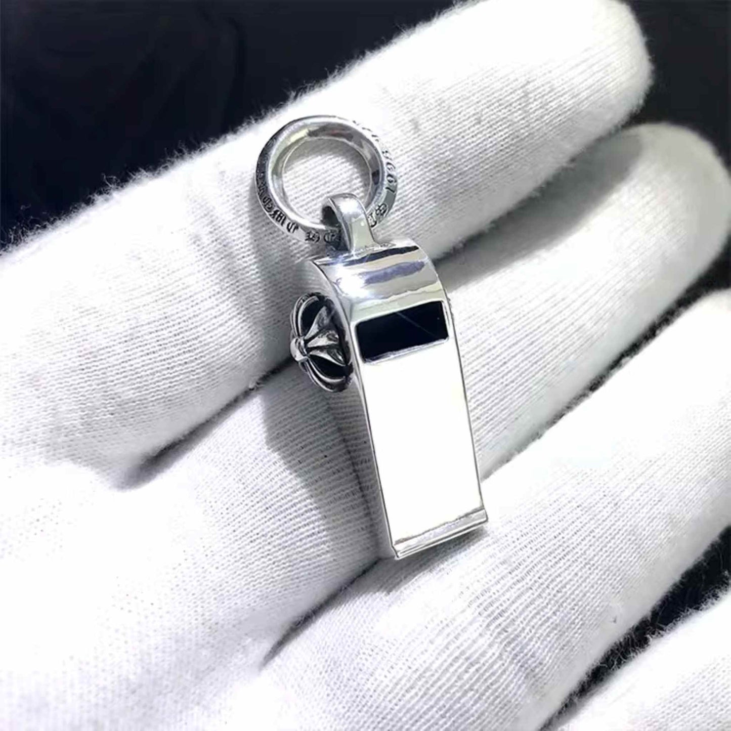 Chrome Hearts Gothic Cross & Dagger Whistle Pendants, 925 Silver Punk Statement Charms