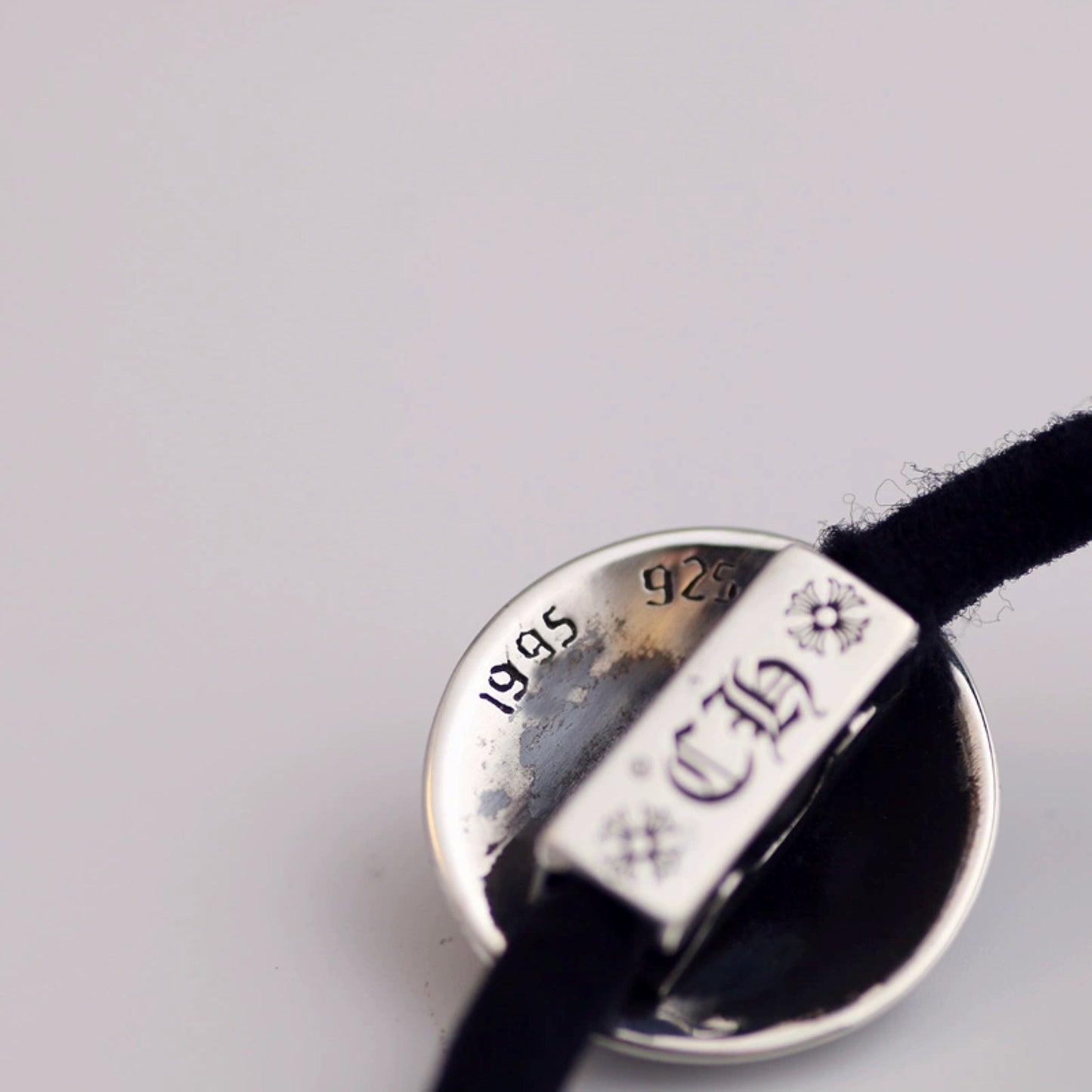 Chrome Hearts Cross Hair Ties & Bracelets, Sterling Silver Punk Statement Ponytail Holder