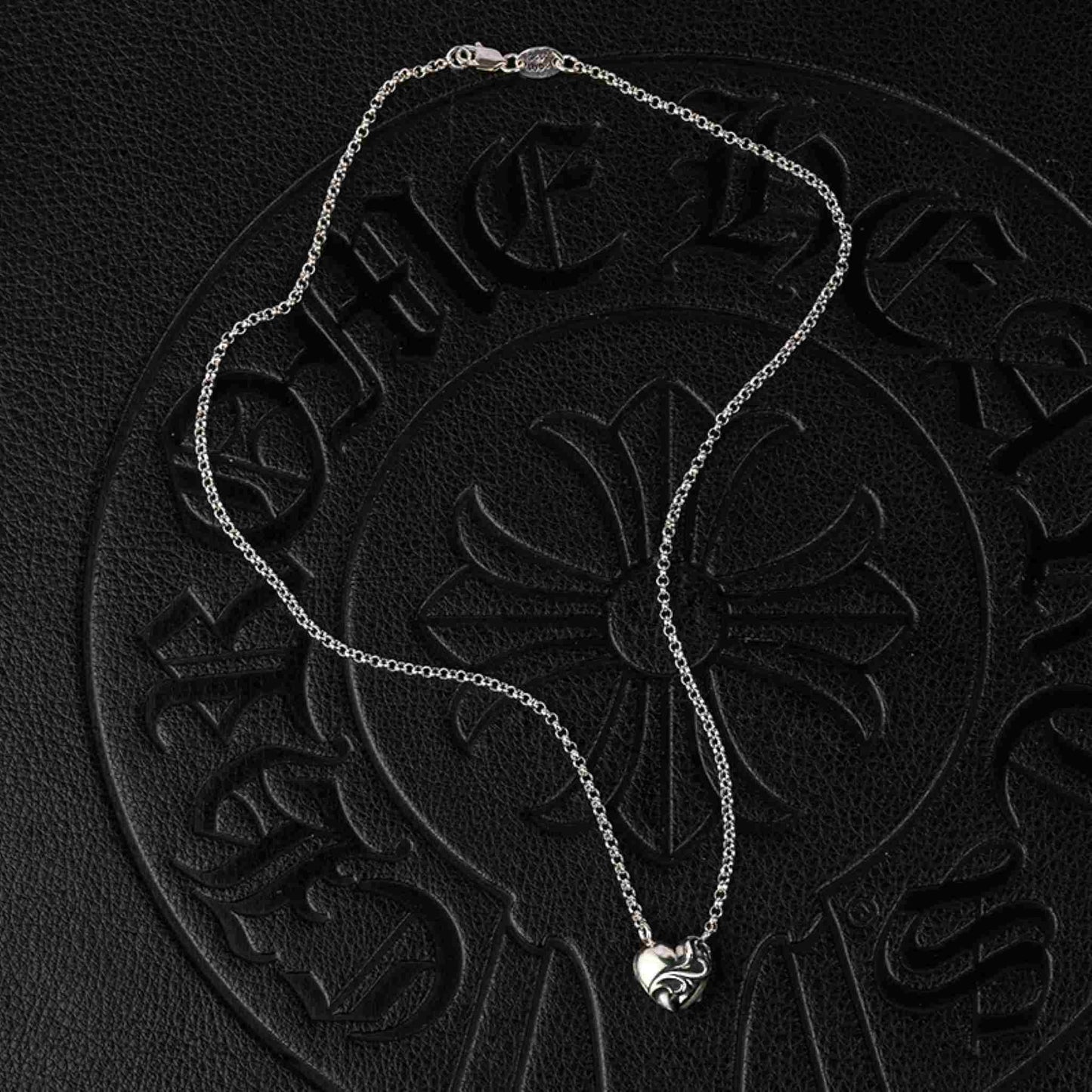 Chrome Hearts Cross, Heart, Star, Foti Skeleton Clavicle Chain Necklace, 925 Silver Statement Necklaces with Charms