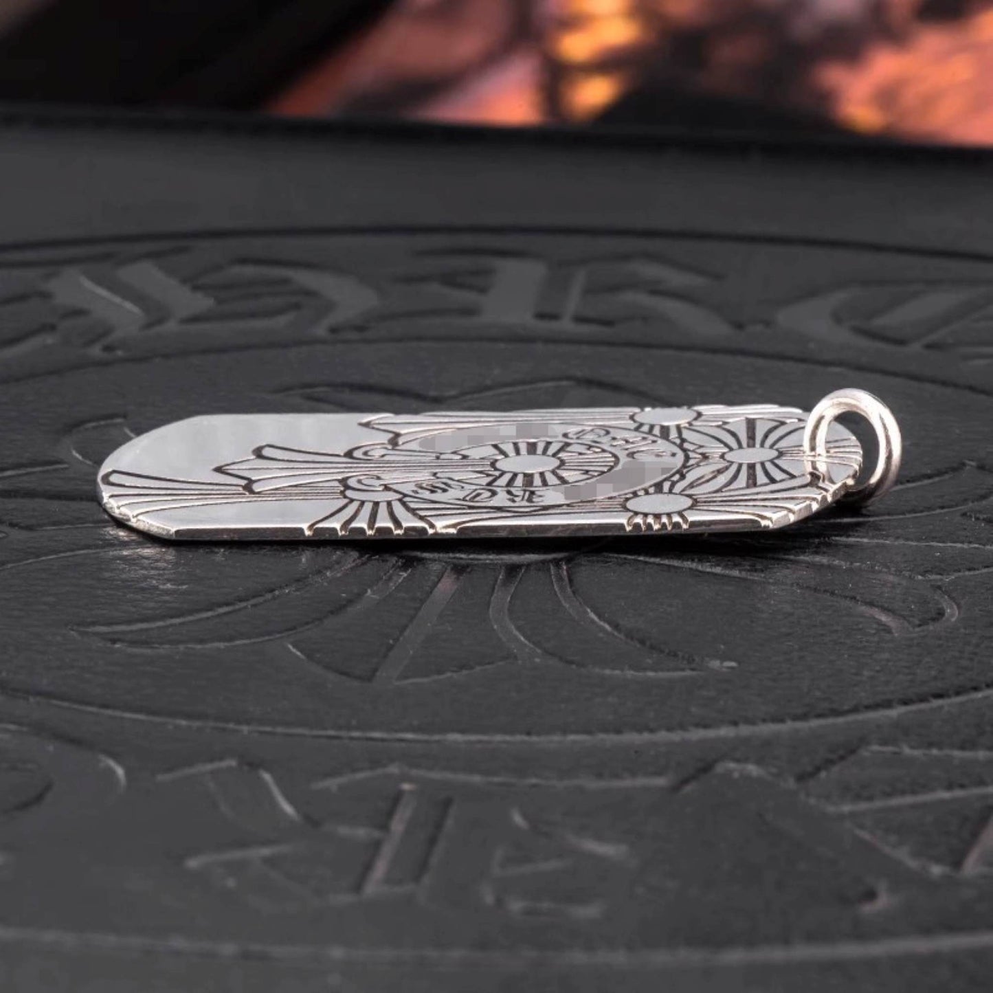 Chrome Hearts Multiple Crosses & Logo Military Dog Tag Necklace Pendant, Punk Statement 925 Silver Charm