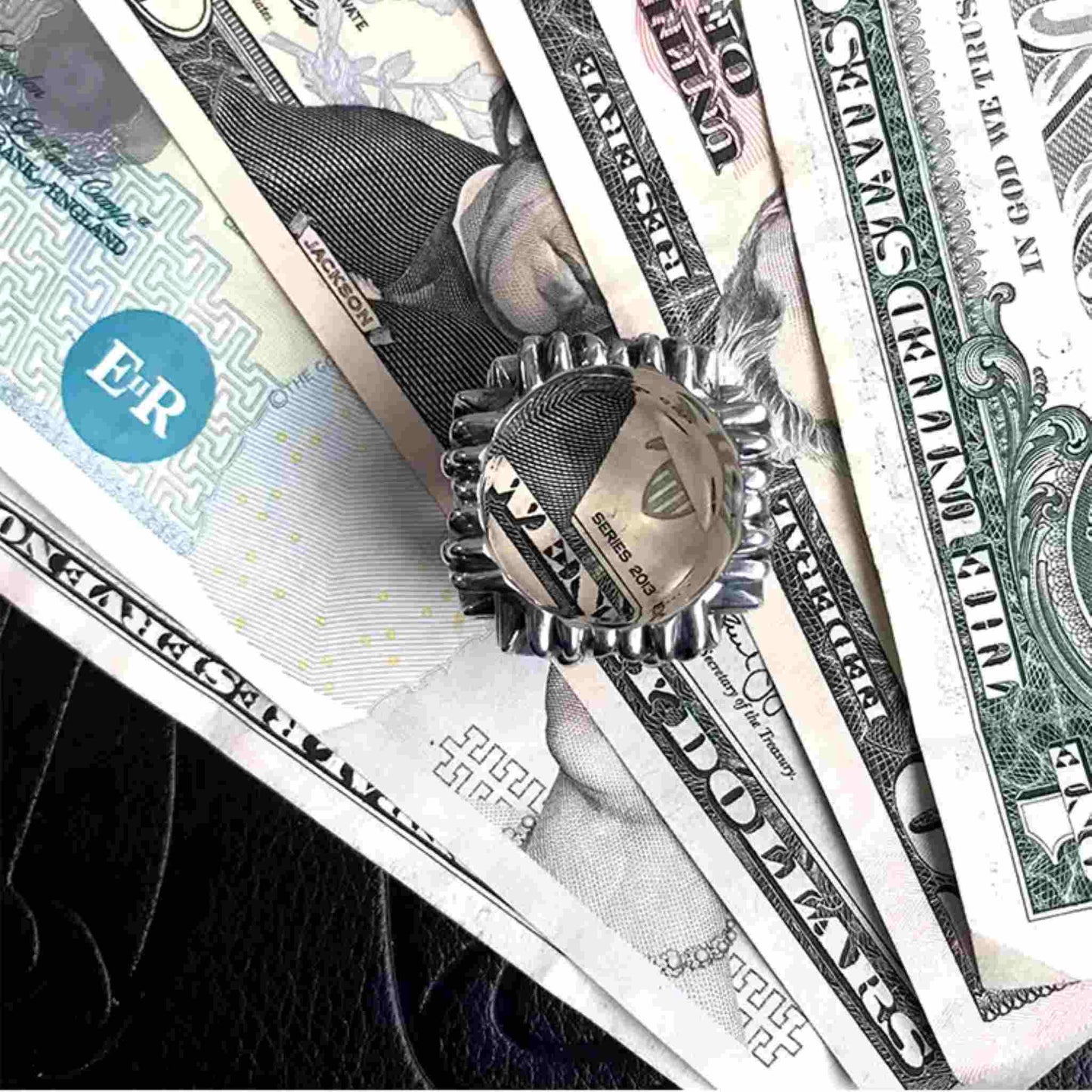 Chrome Hearts Gothic Cross Square Cemetery Ring, 925 Silver Punk Statement Rings