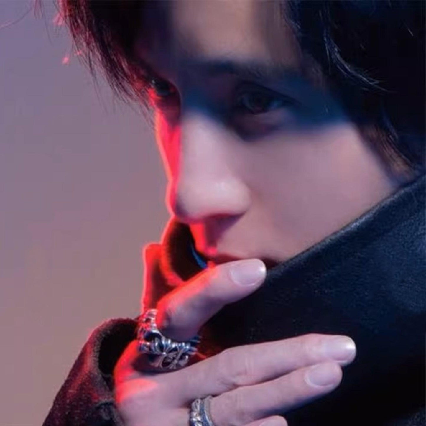 Chrome Hearts Gothic Cross Square Cemetery Ring, 925 Silver Punk Statement Rings