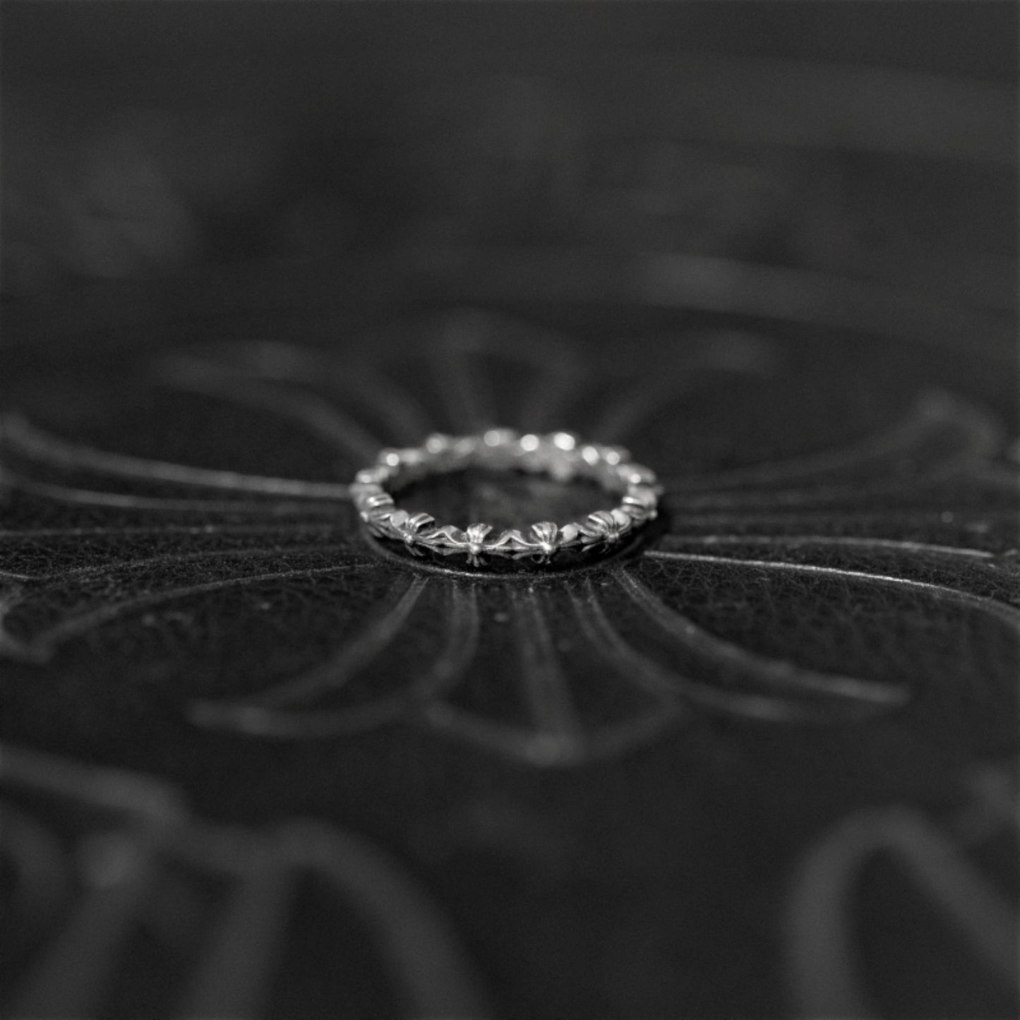 925 Silver Cross Tiny E Babyfat Ring, Punk Statement Cross Ring for Couples