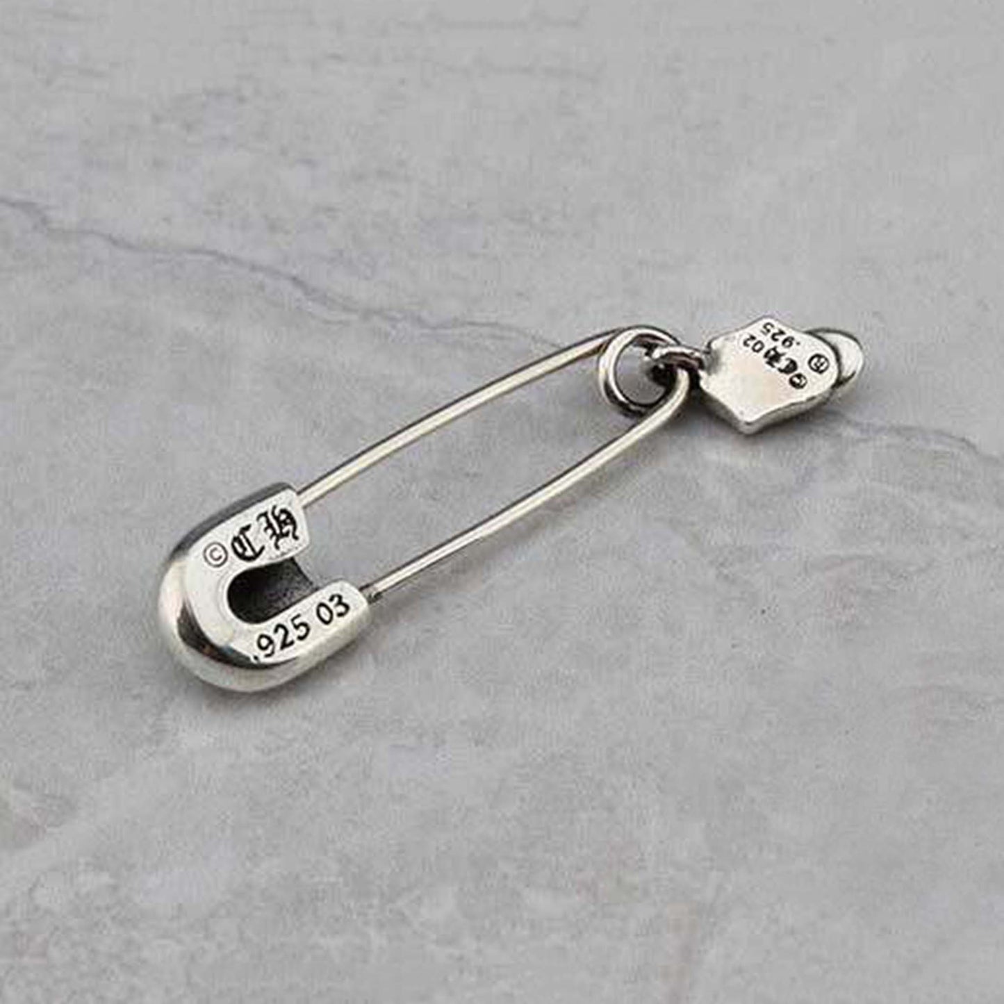 Chrome Hearts Gothic Cross & Tongue Clip Earring, CH Sterling Silver Punk Statement Jewelry
