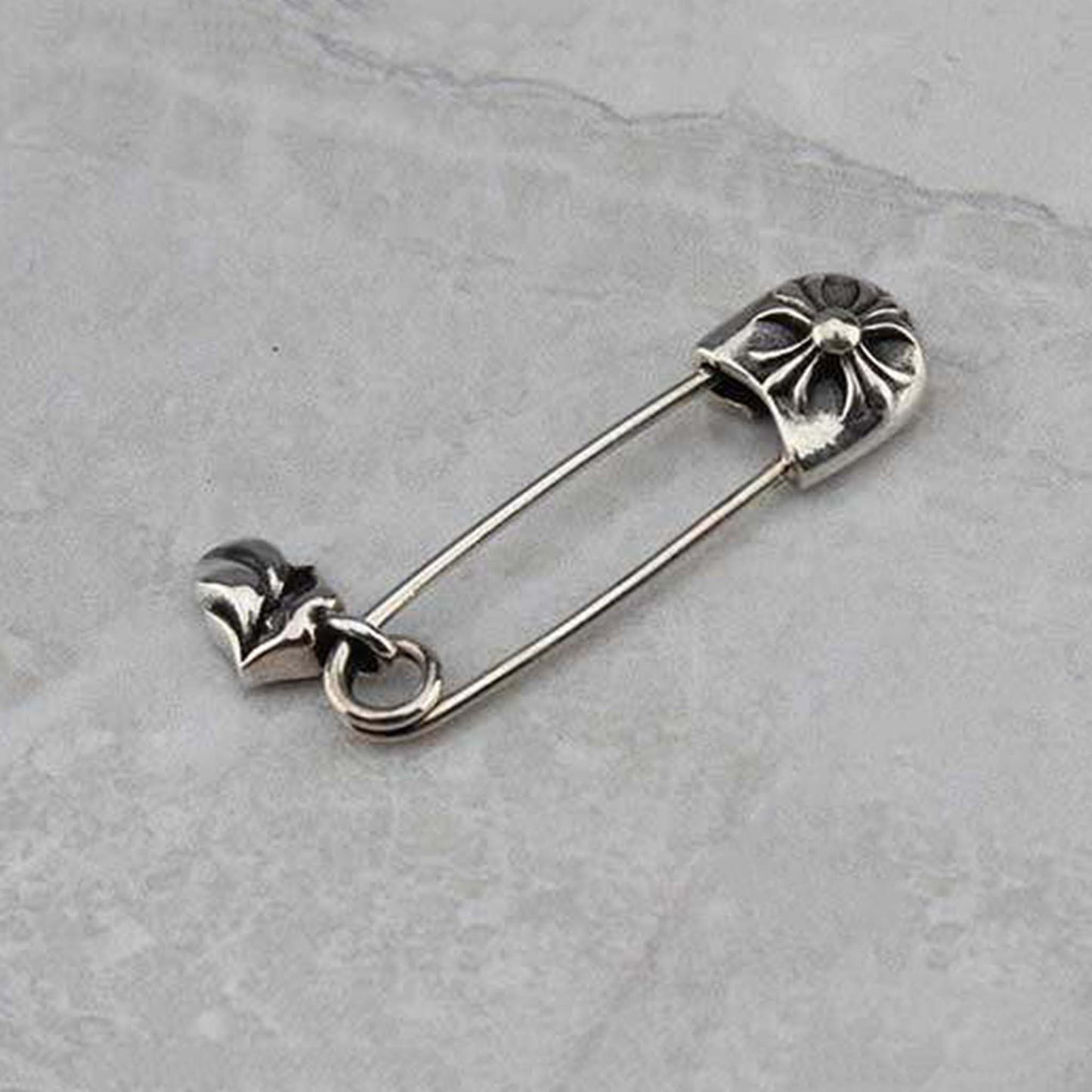 Chrome Hearts Gothic Cross & Tongue Clip Earring, CH Sterling Silver Punk Statement Jewelry