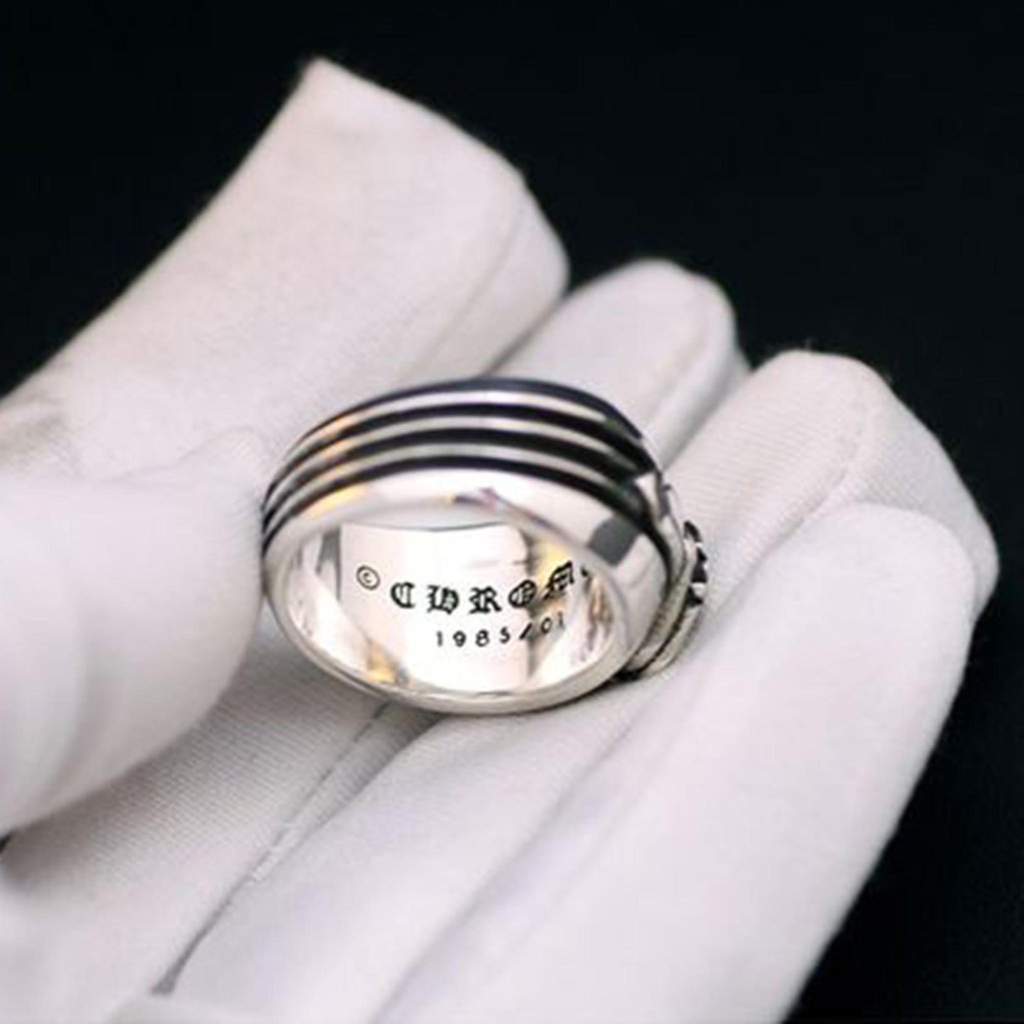 Sterling Silver Gothic Dagger Heart Ring, Punk Statement Silver Rings for Couples