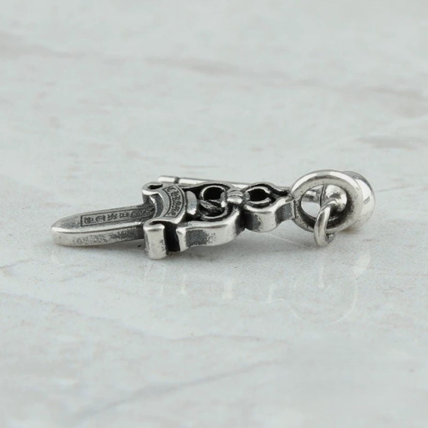 Chrome Hearts Gothic Dagger Earrings, 925 Silver Punk Statement Earrings