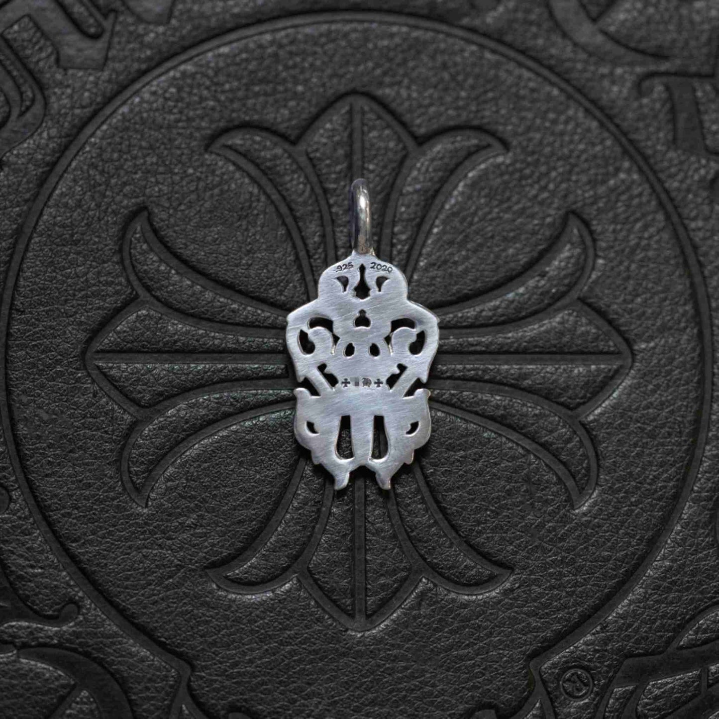 Chrome Hearts Hollow Dagger & Vine Necklace Pendant, 925 Silver Punk Statement Charm