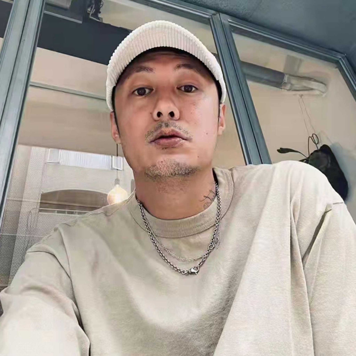 Chrome Hearts Stacking Necklace Set, Sterling Silver Rolo & Twist Chain Double Chain Necklaces