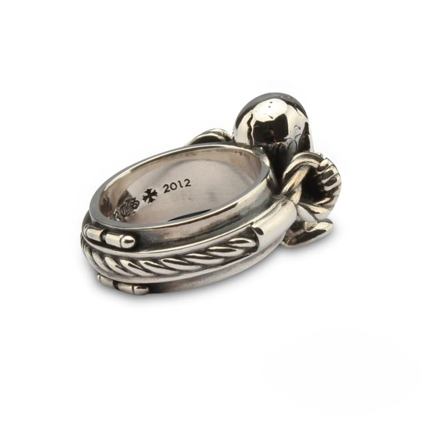 Chrome Hearts Foti Harris Teeter Ring, Sterling Silver Punk Statement Skeleton Rings