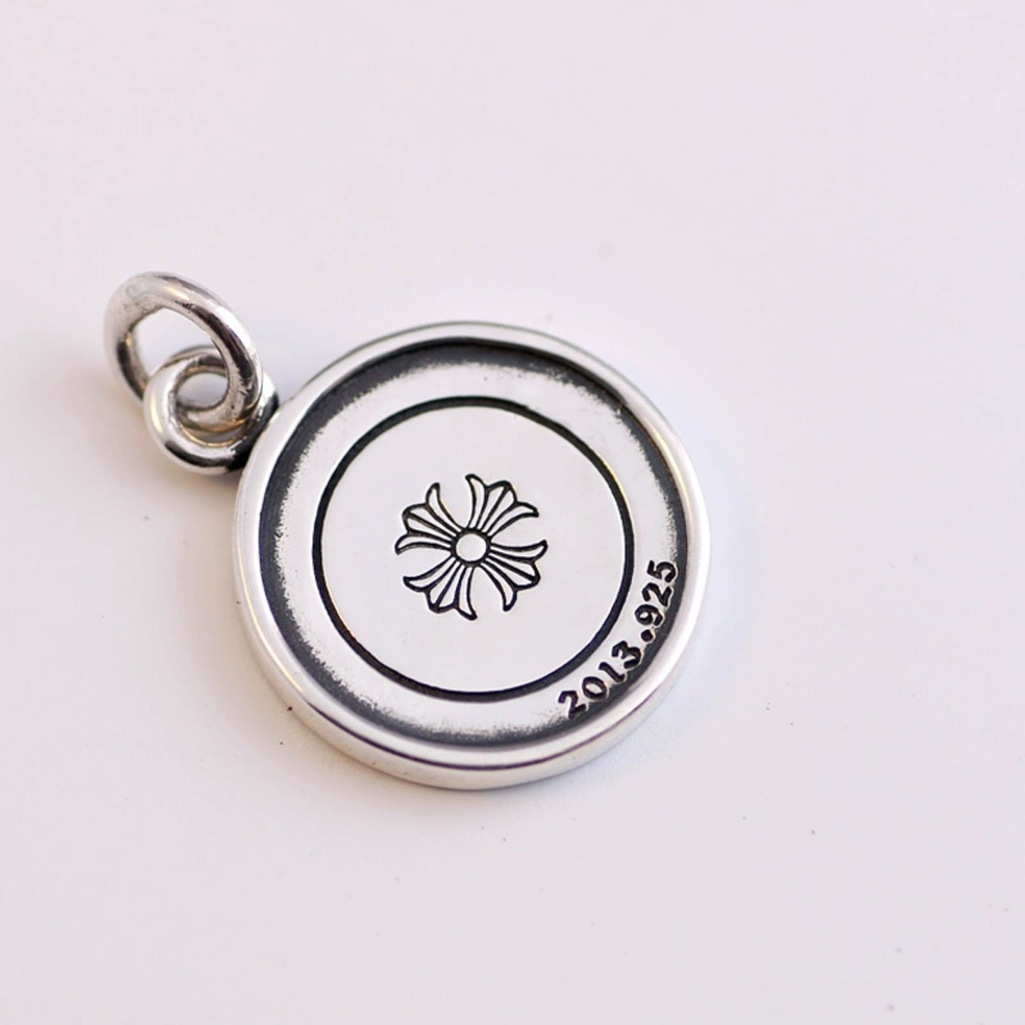 Sterling Silver Foti Skeleton-man Pendant, Chrome Hearts Gothic Cross Ball Chain Necklace