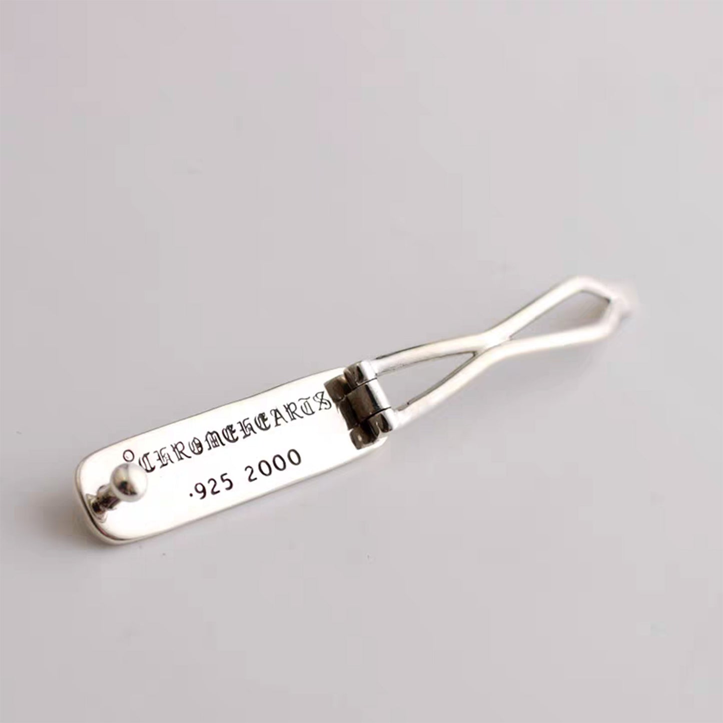 Chrome Hearts Gothic Triple Cross Hair Clip, Punk Statement Hairpin Sterling Silver Accessories