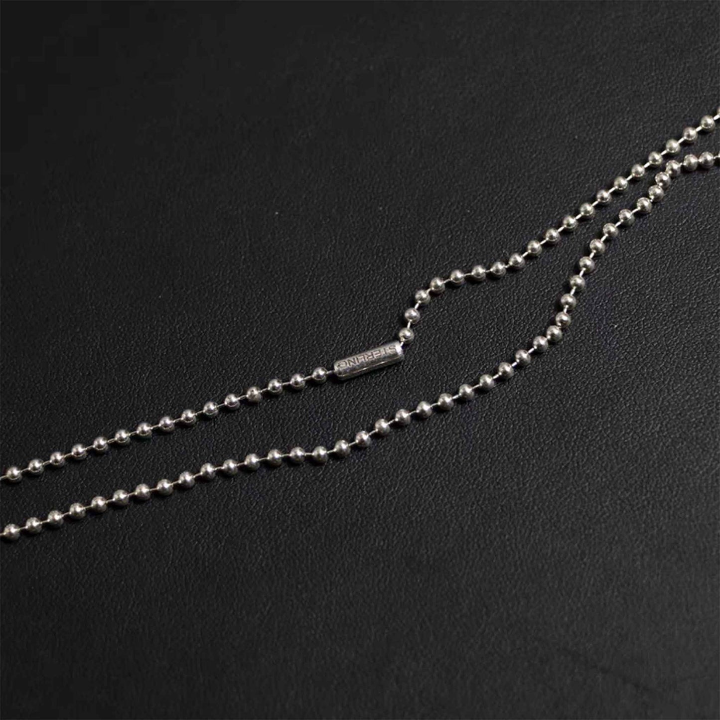 Chrome Hearts Gothic Cross Pendant Necklace, Sterling Silver Cross Charm Ball Chain Necklace