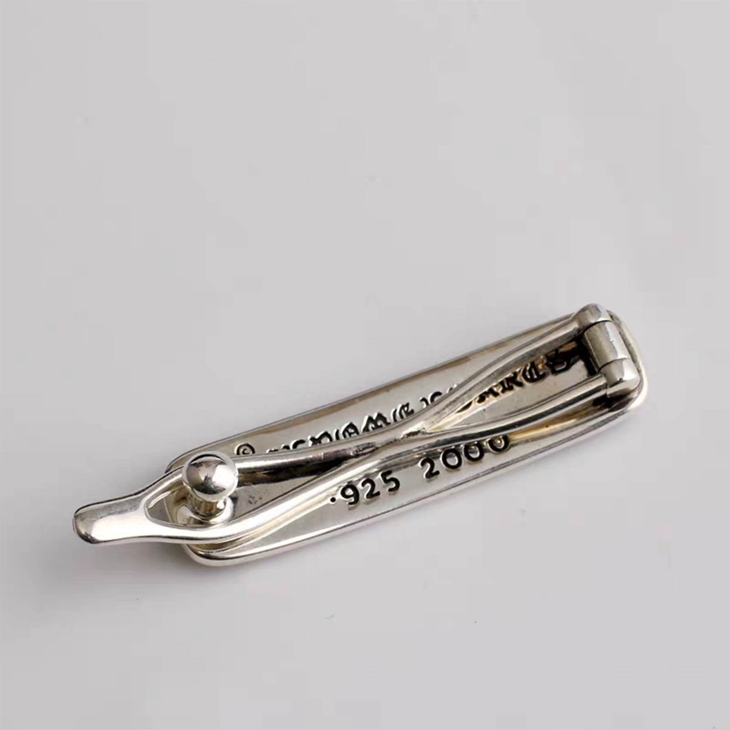 Chrome Hearts Gothic F*CK YOU Letters Hair Clip, Punk Statement Hairpin Sterling Silver Accessories