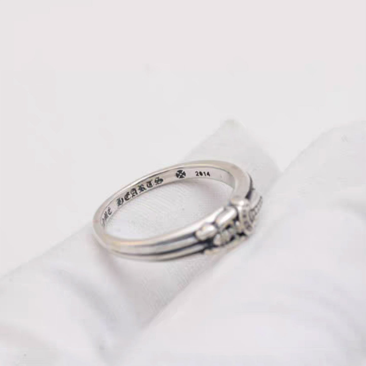 Sterling Silver Gothic Dagger Tail Ring, Chrome Hearts Punk Statement Silver Pinky Ring