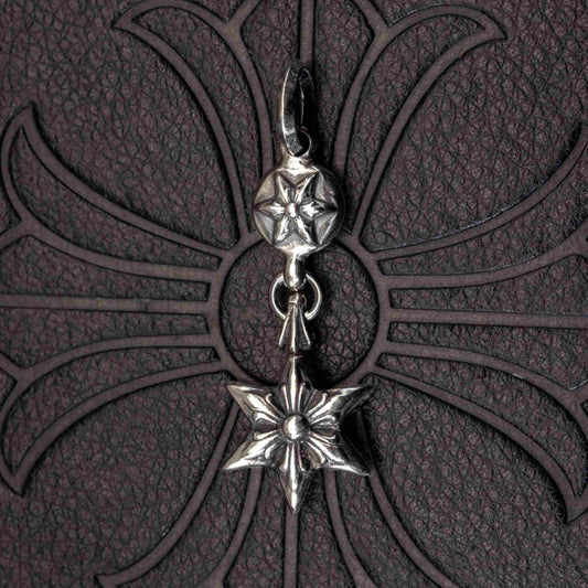 Chrome Hearts Hexagon Star Necklace Pendant, 925 Silver Punk Statement Charm