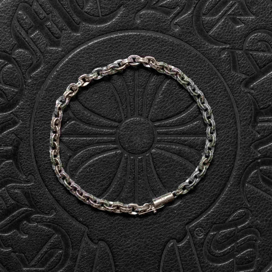 Chrome Hearts Letters Paper Chain Bracelet, Sterling Silver Punk Statement Bracelets