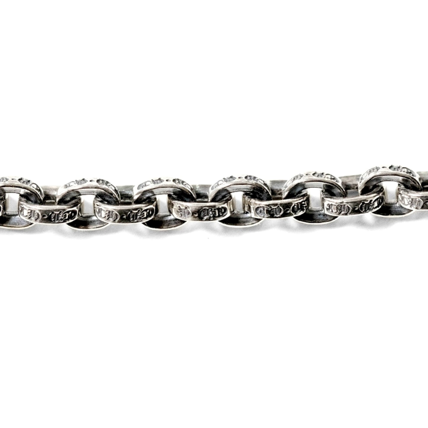 Chrome Hearts Letters Paper Chain Bracelet, Sterling Silver Punk Statement Bracelets