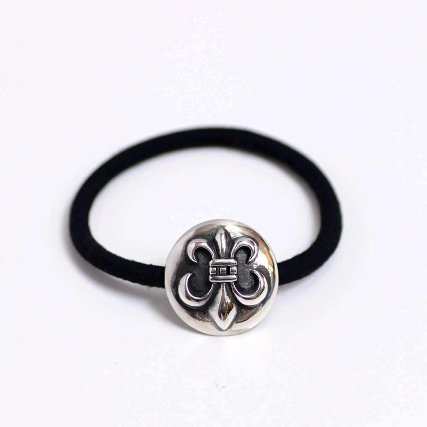 Chrome Hearts Scout Flower Hair Ties & Bracelets, Sterling Silver Punk Statement Ponytail Holder