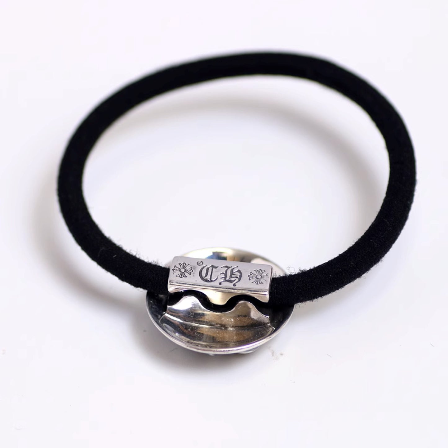 Chrome Hearts Scout Flower Hair Ties & Bracelets, Sterling Silver Punk Statement Ponytail Holder