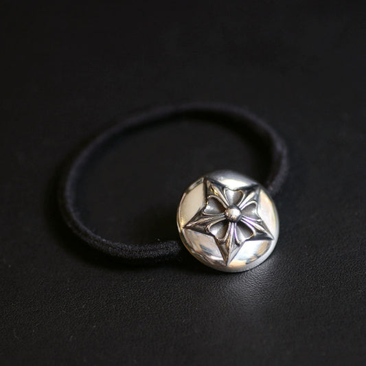 Chrome Hearts Star Hair Ties & Bracelets, Sterling Silver Punk Statement Ponytail Holder