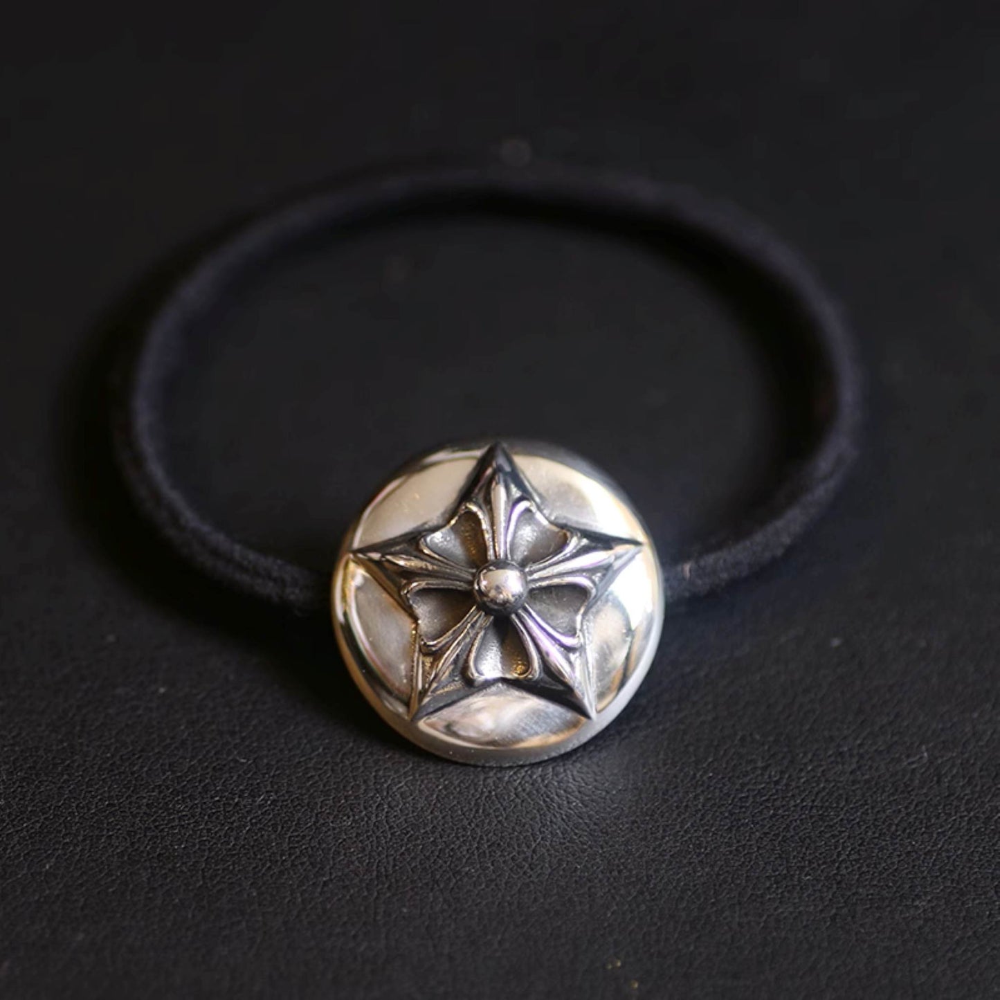 Chrome Hearts Star Hair Ties & Bracelets, Sterling Silver Punk Statement Ponytail Holder