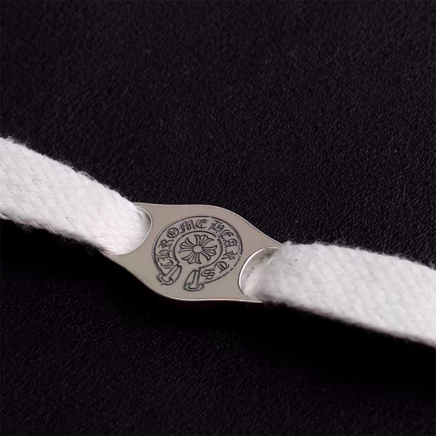 Chrome Hearts Gothic Cross Shoelace Buckle, Punk Statement Sterling Silver Accessory