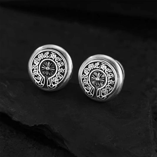 Chrome Hearts Logo Signet Buckle for Leather Goods, Punk Statement Sterling Silver Accessory