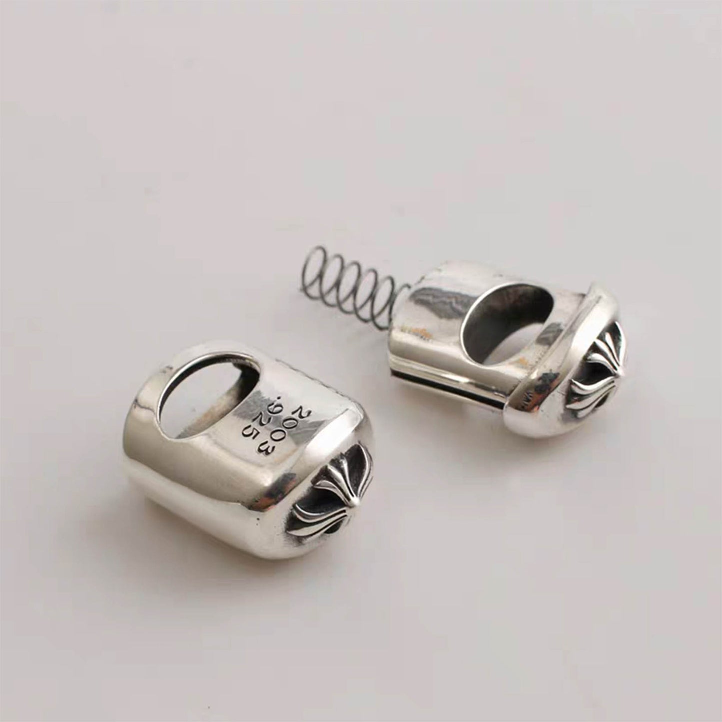 Chrome Hearts Gothic Cross Clothes Rope Buckle, Punk Statement Sterling Silver Accessory