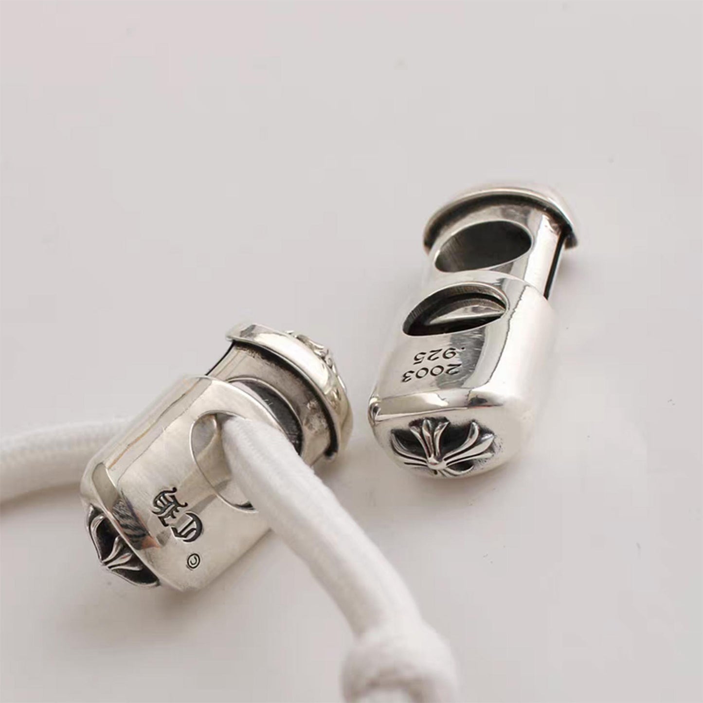 Chrome Hearts Gothic Cross Clothes Rope Buckle, Punk Statement Sterling Silver Accessory