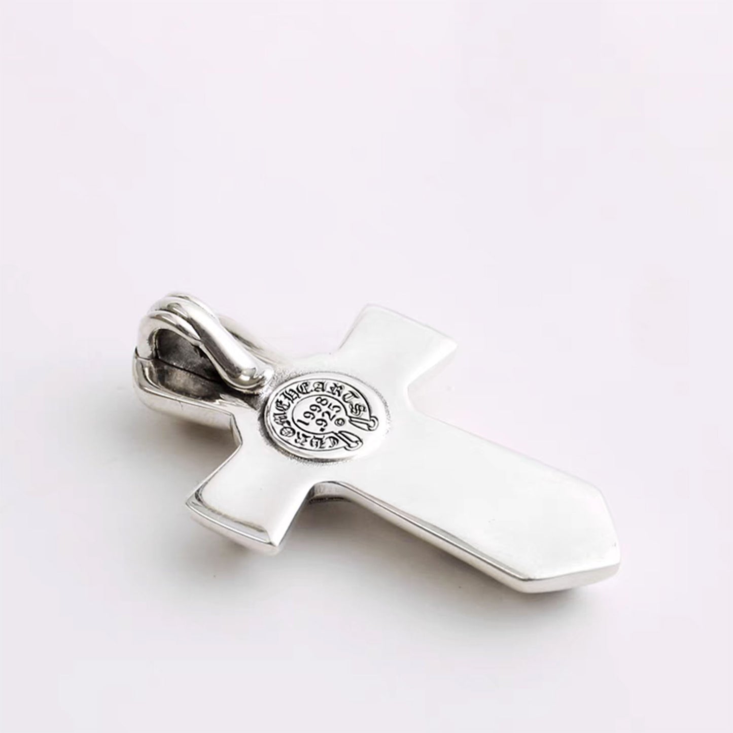 Chrome Hearts Sterling Silver Sword Vine Cross Pendant Necklace, Statement Gothic Dagger Charm