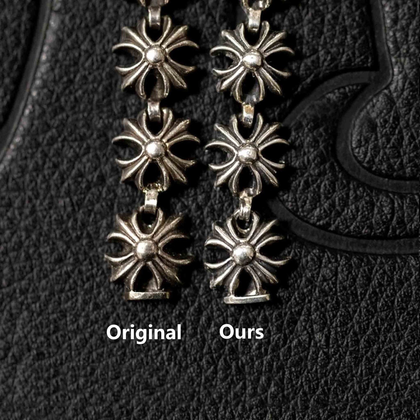 Chrome Hearts Style Tiny Plus Bracelet, Sterling Silver Punk Statement Bracelets, Gothic Cross Bracelet for Couples