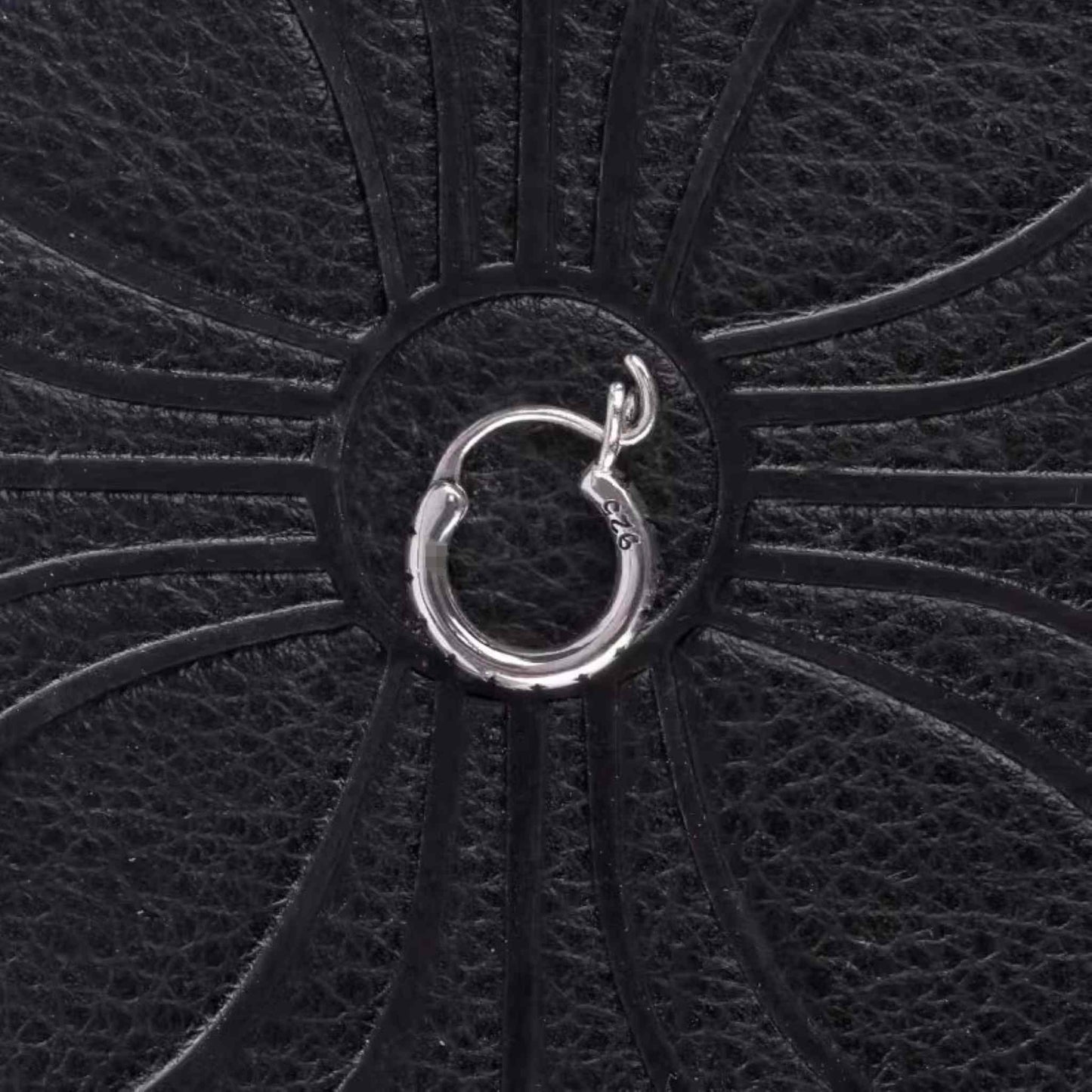 Chrome Hearts Gothic Tiny Crosses Hoop Earrings, 925 Silver Punk Statement Earrings