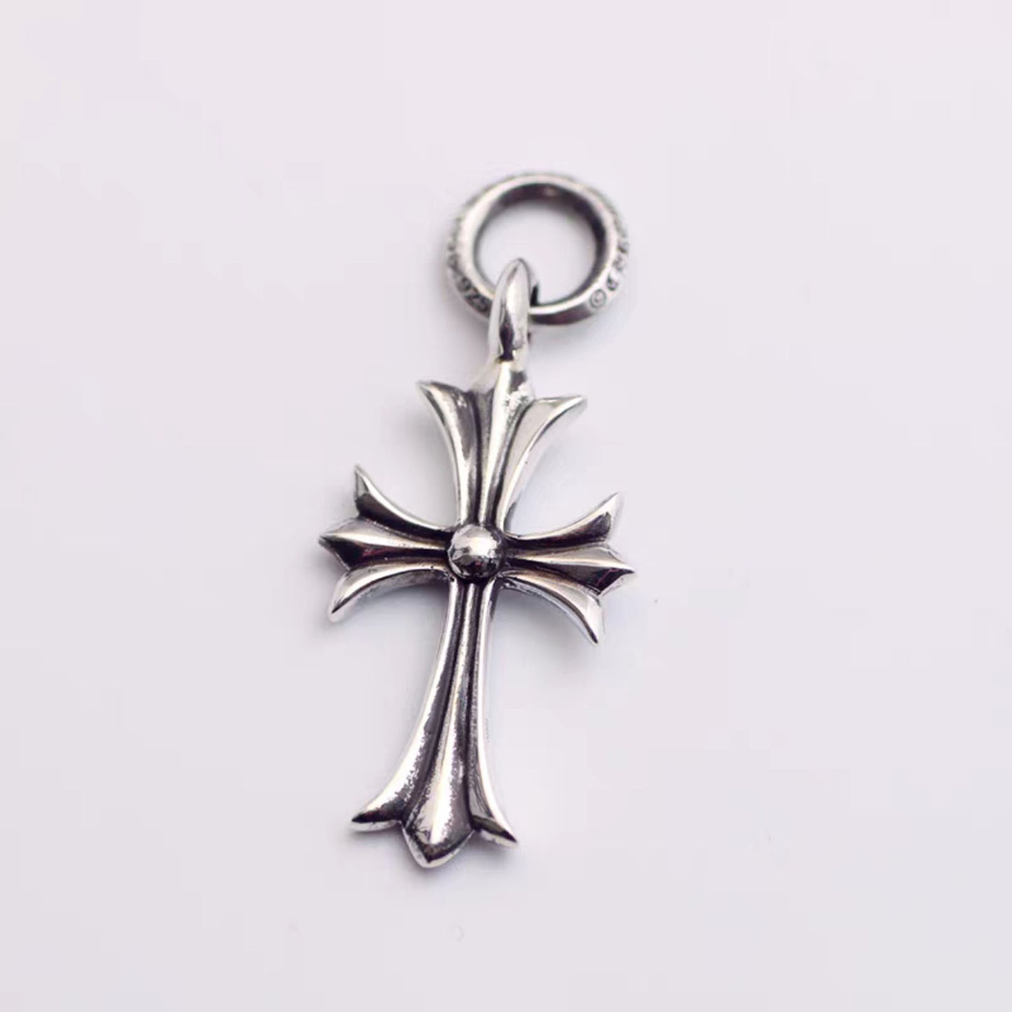 Sterling Silver Cross Pendant, Silver Gothic Cross Charm Pendant for Necklace