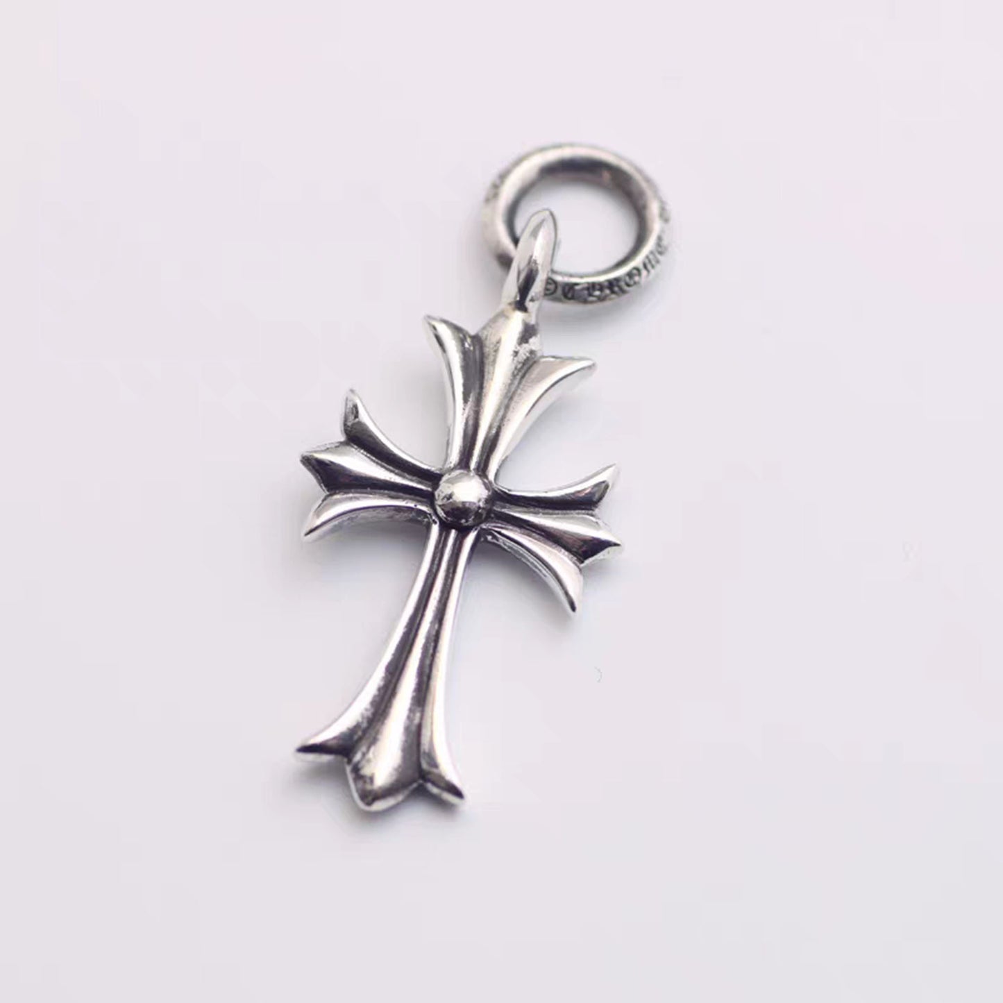 Sterling Silver Cross Pendant, Silver Gothic Cross Charm Pendant for Necklace