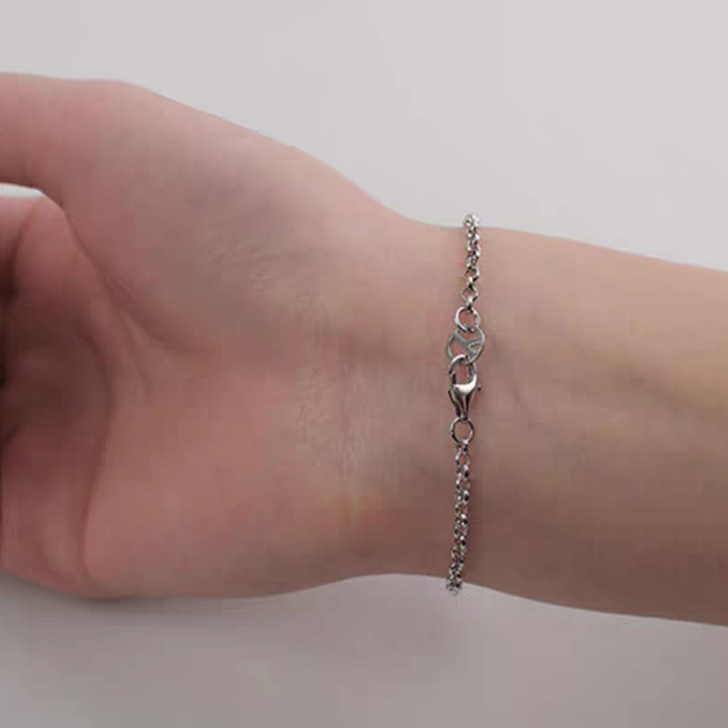 Sterling Silver Daisy Design Chain Bracelet, Silver Punk Statement Bracelets