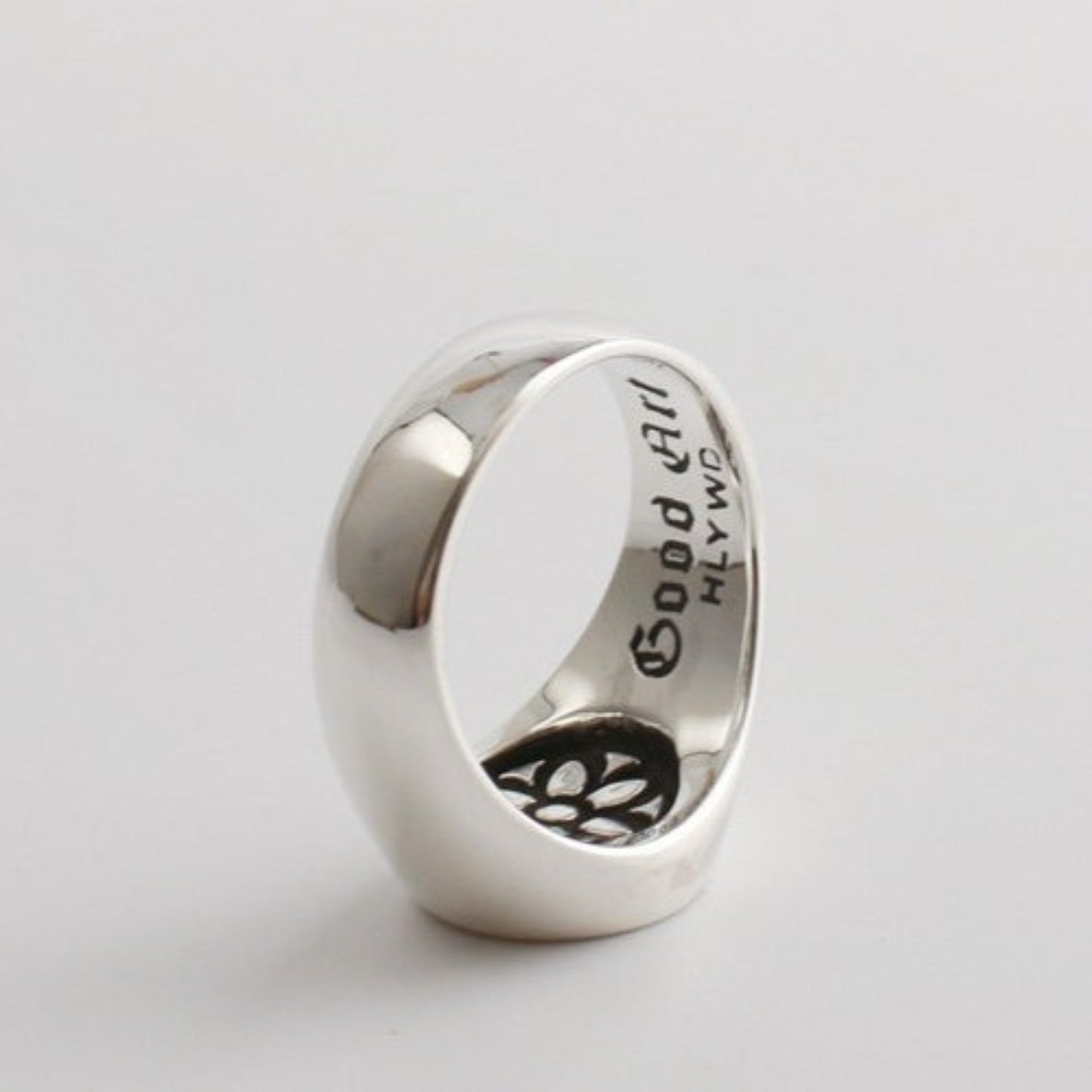 Good Art Gothic Skull Signet Ring, GA Sterling Silver Punk Statement Ring