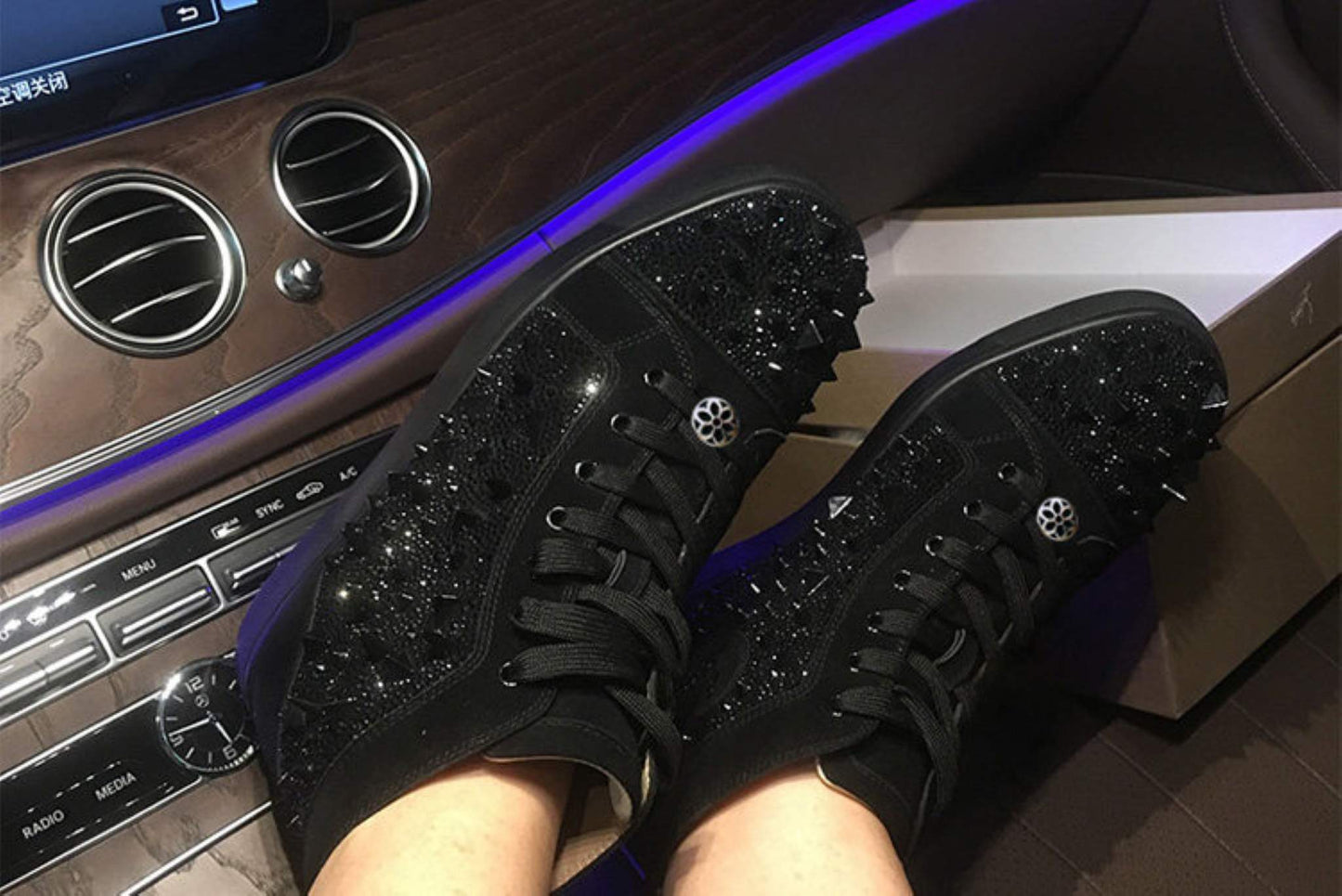 Good Art HLYWD Cherry Blossom Silver Shoelace Buckle, GA Punk Statement Accessory Buckle