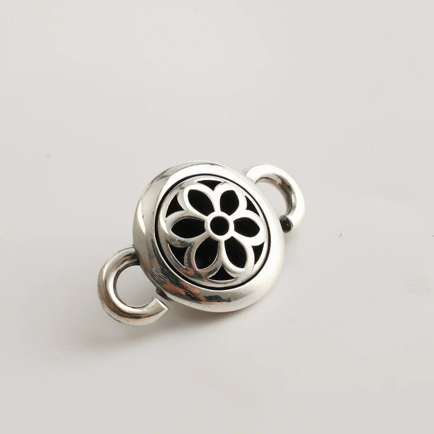 GA HLYWD Cherry Blossom Silver Shoelace Buckle, Good Art Punk Statement Accessory Buckle