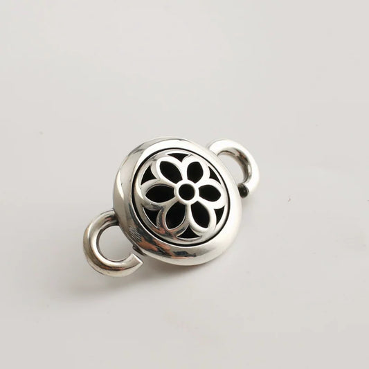 GA HLYWD Cherry Blossom Silver Shoelace Buckle, Good Art Punk Statement Accessory Buckle