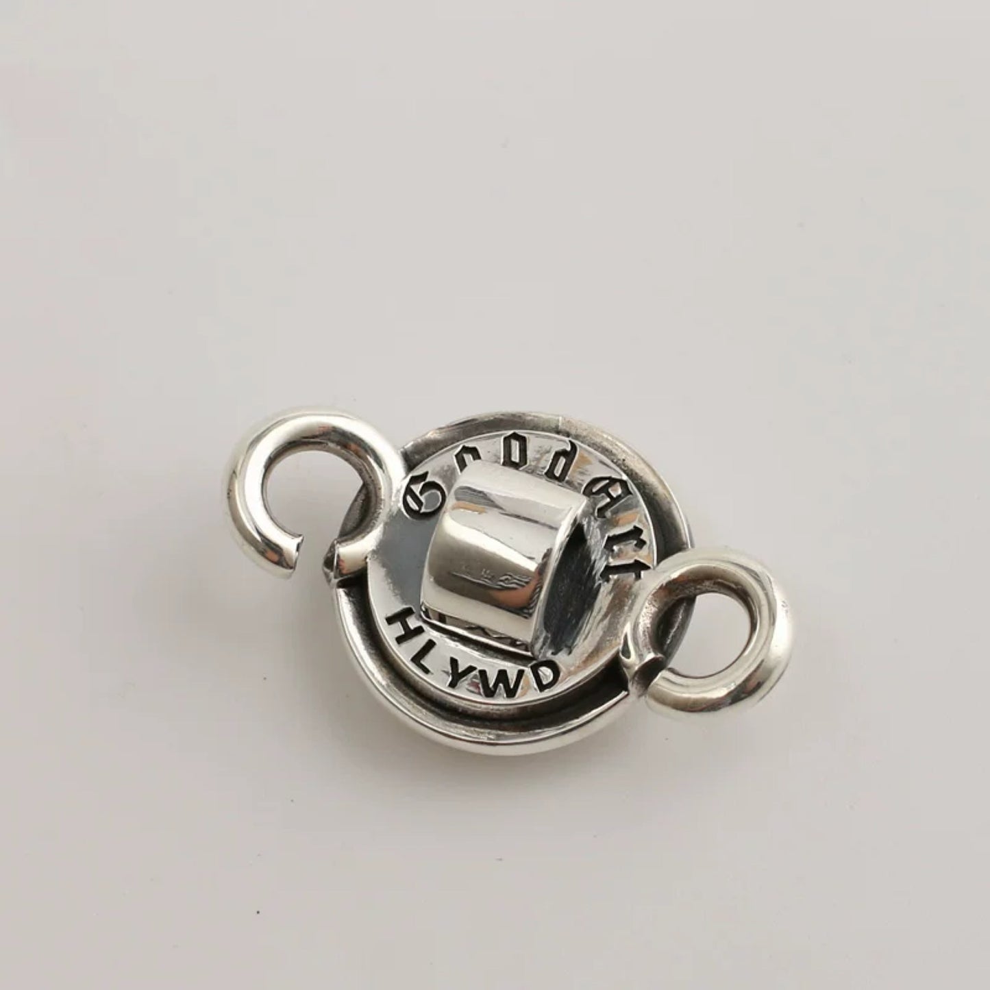 GA HLYWD Cherry Blossom Silver Shoelace Buckle, Good Art Punk Statement Accessory Buckle