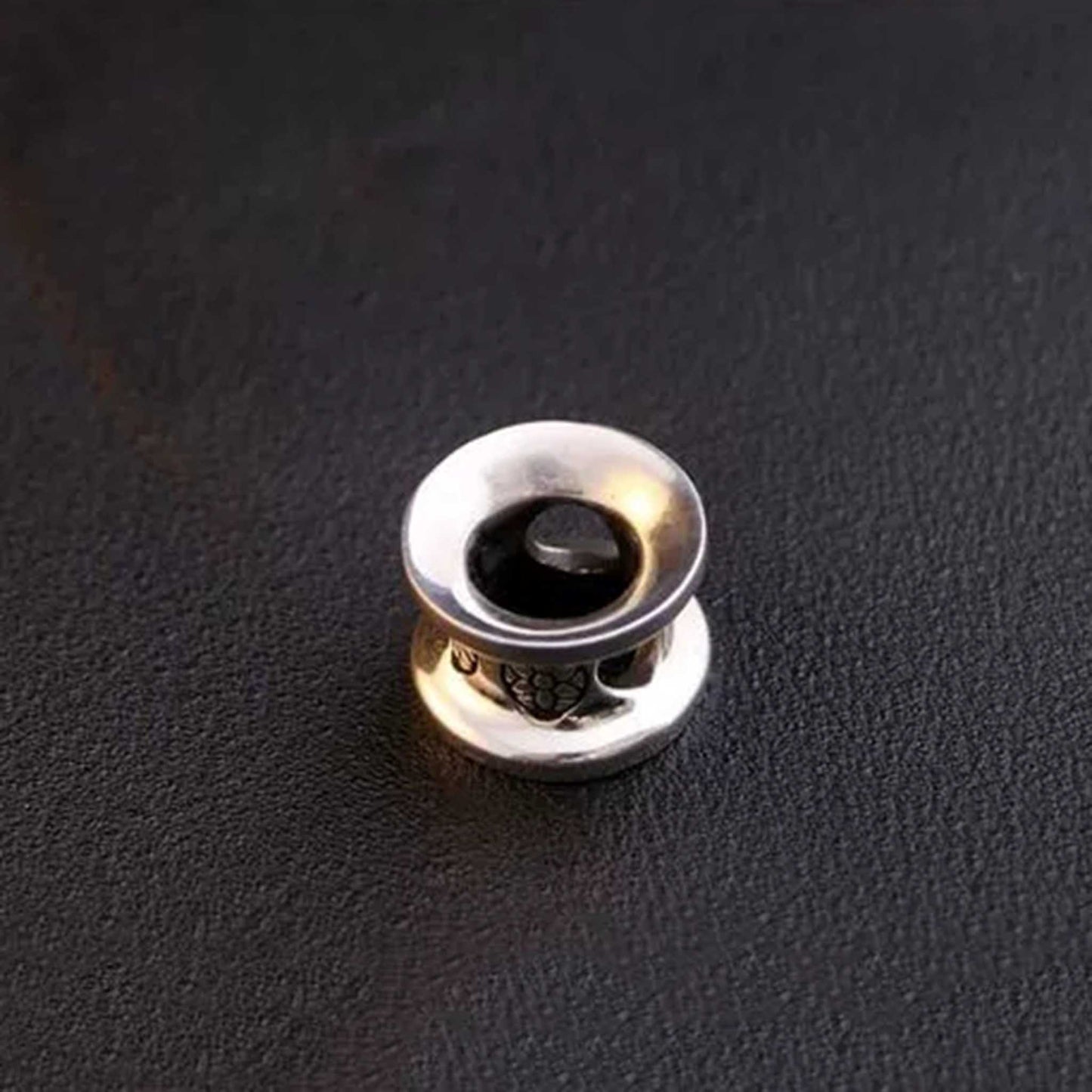 925 Silver Wheel Hub Pendant, Good Art Punk Statement Yo-Yo Charm Ball Chain Necklace