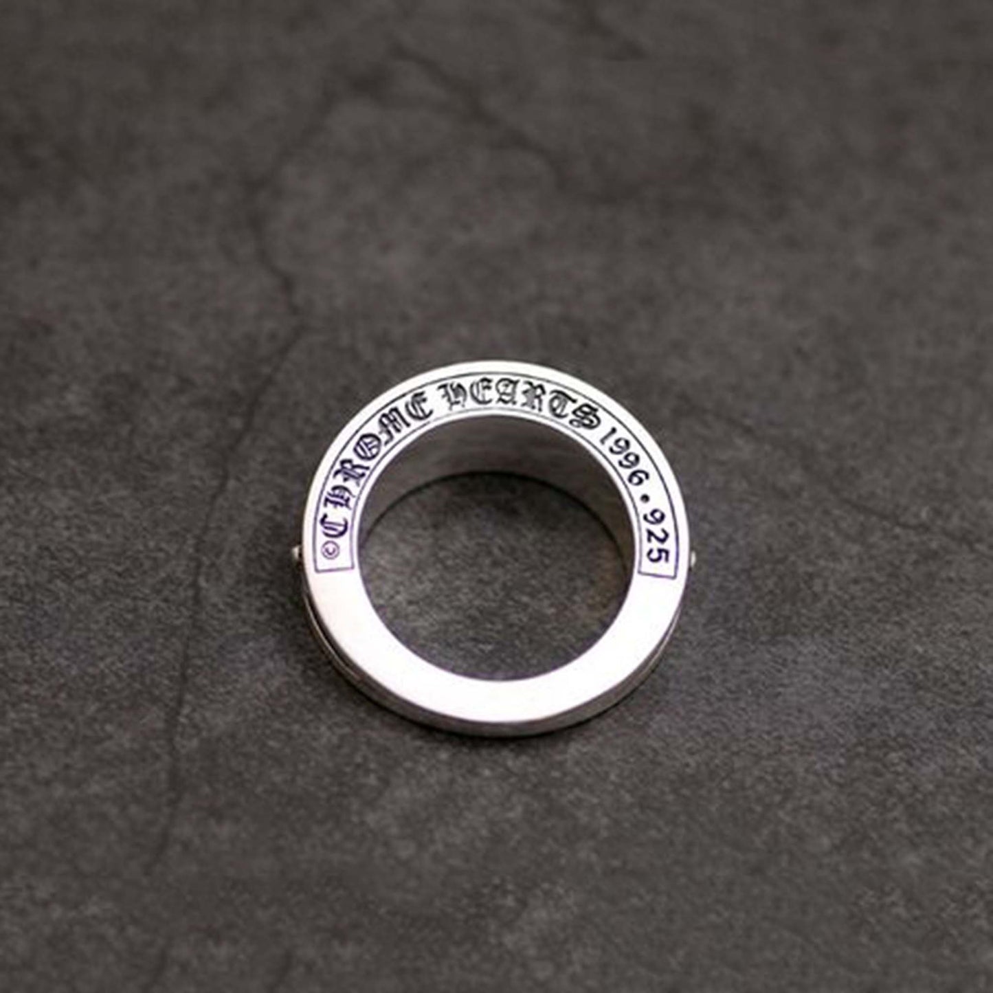 Sterling Silver Gothic Cross Flower Ring, Silver Punk Statement Rings, Bevel Angle Couples Relationship Ring