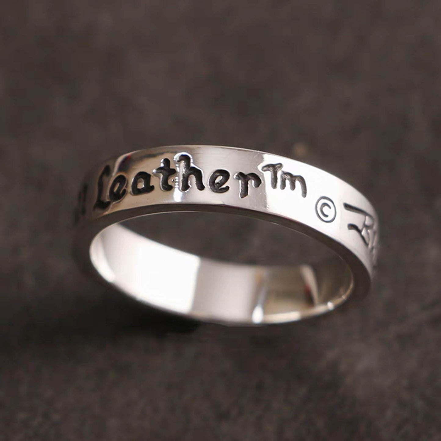 Sterling Silver Couple Rings, BWL Anniversary Rings, Punk Statement Relationship Alphabet Ring